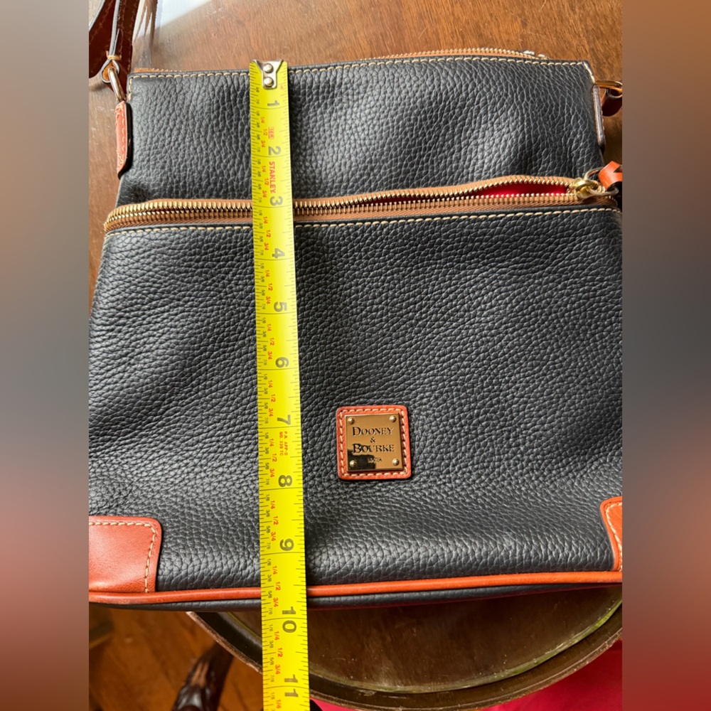 Dooney & Bourke Black and Brown Messenger Bag - Picture 3 of 11